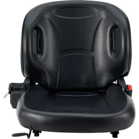 GLOBAL INDUSTRIAL Universal ErgonomicForklift Seat with Suspension & Curved Back, Black 293276